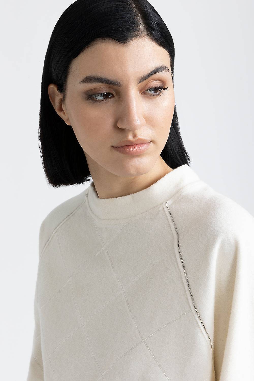 Peserico Felpa In Jersey Di Cotone Con Punto Luce