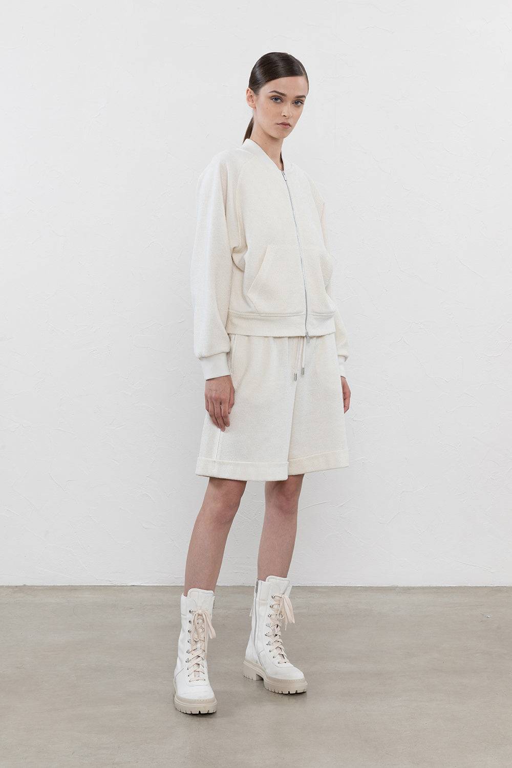 Peserico Felpa In Morbida Felpa Rovesciata E Lurex