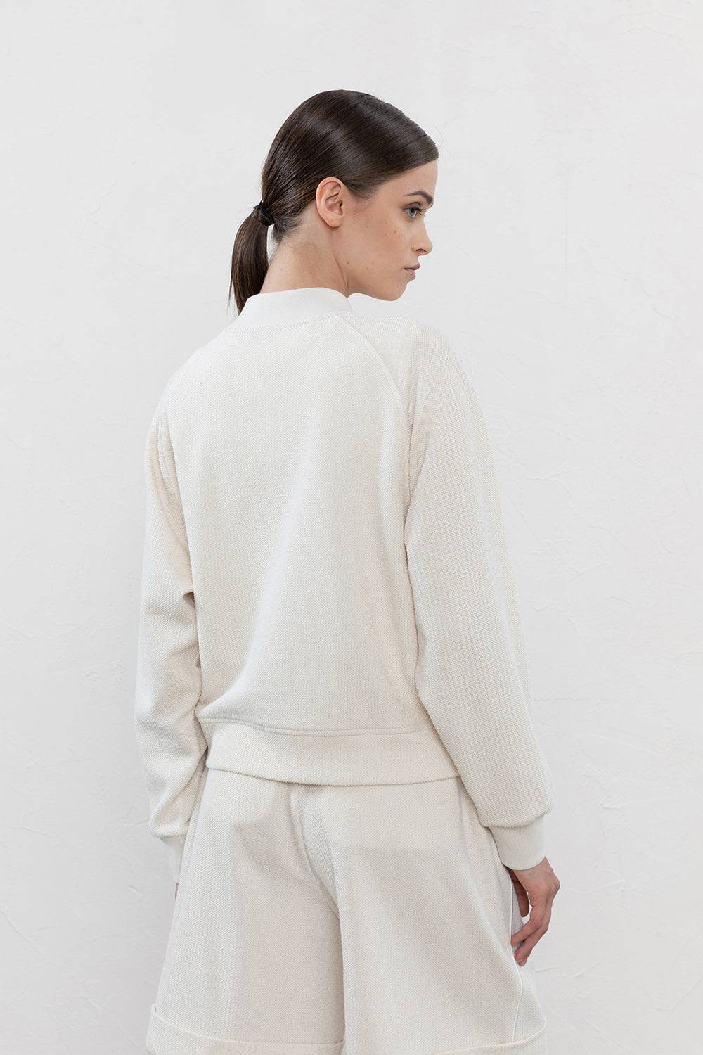 Peserico Felpa In Morbida Felpa Rovesciata E Lurex