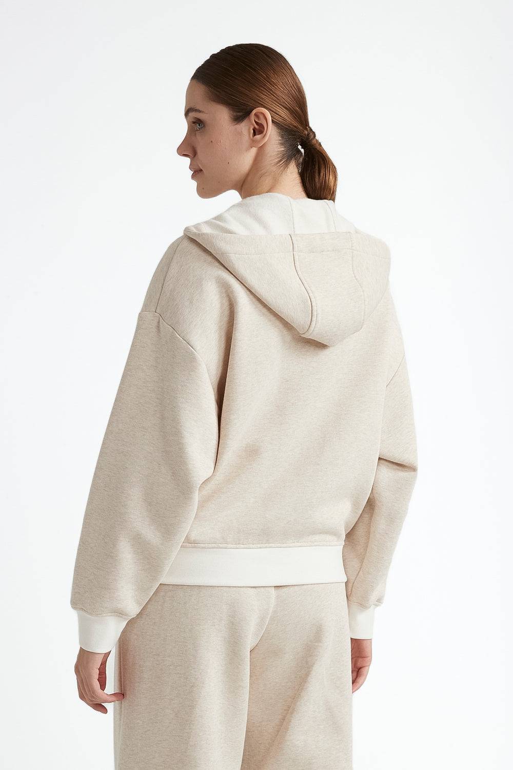 Peserico Felpa Melange Garzata Di Puro Cotone