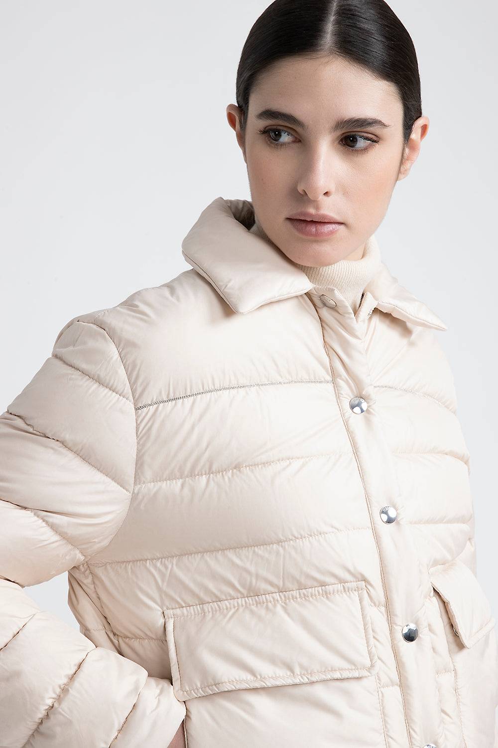 Peserico Giacca Camicia In Piuma D'oca Con Bottoni