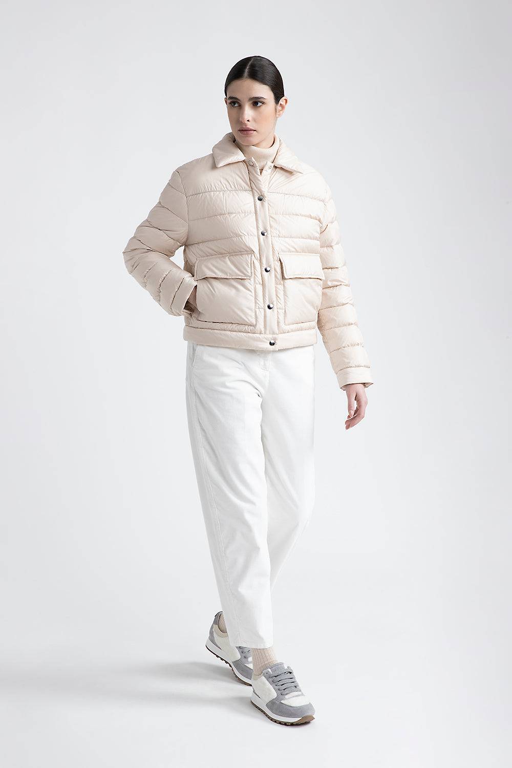 Peserico Giacca Camicia In Piuma D'oca Con Bottoni