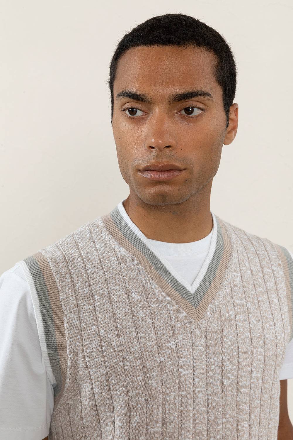 Peserico Gilet In Filato Di Puro Cotone Extrafine