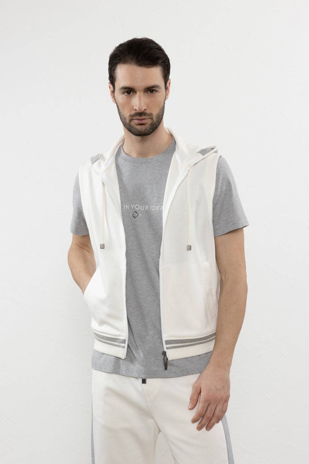Peserico Gilet In Morbido Jersey Di Cotone
