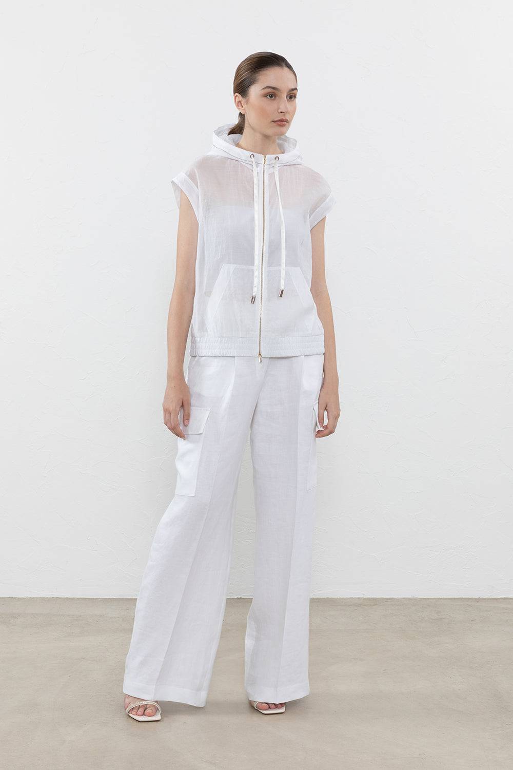 Peserico Gilet In Organza Tecnica Di Misto Cotone