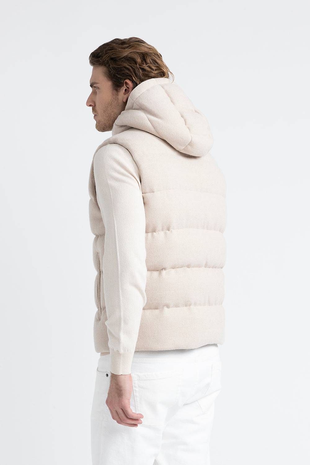 Peserico Gilet In Piuma D'oca In Lana E Cashmere