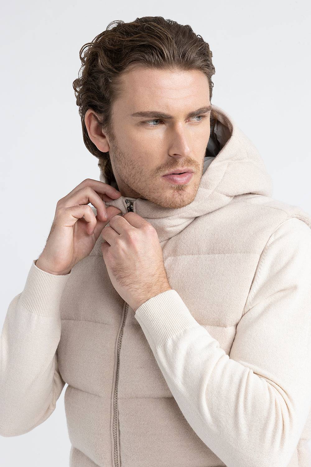 Peserico Gilet In Piuma D'oca In Lana E Cashmere