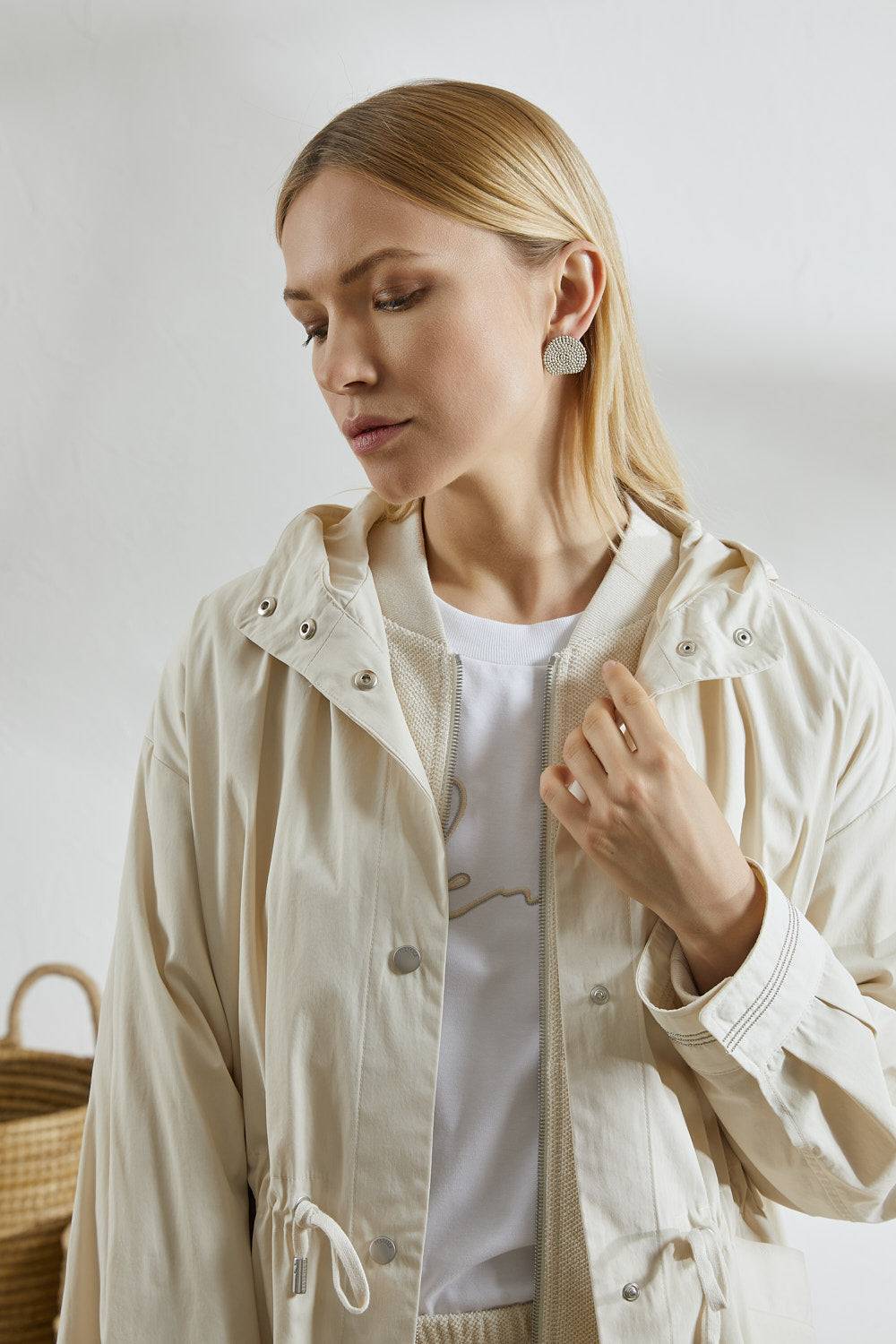 Peserico Giubbino In Gabardina Di Cotone Tecnica