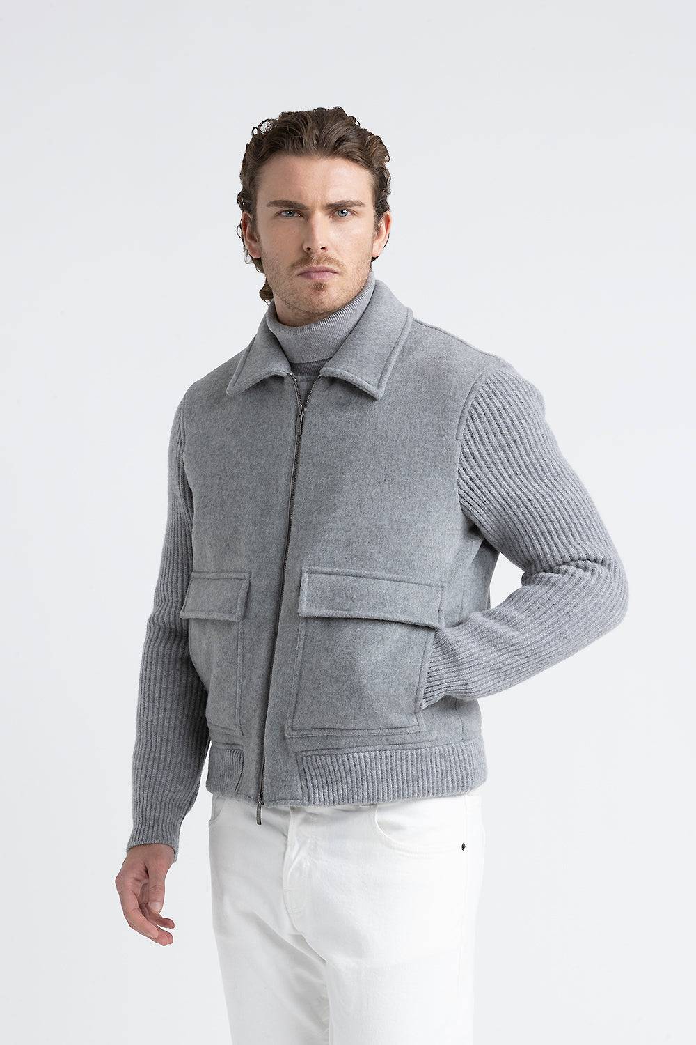 Peserico Giubbino in panno double di lana cashmere