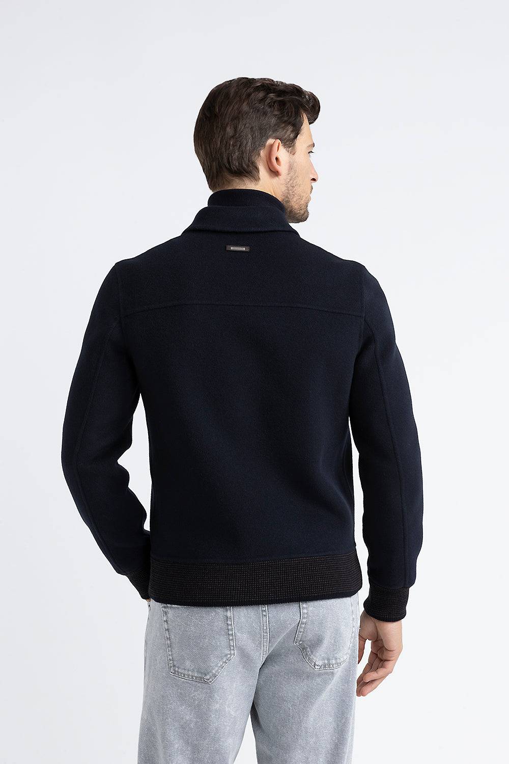 Peserico Giubbino In Panno Double Di Lana Cashmere