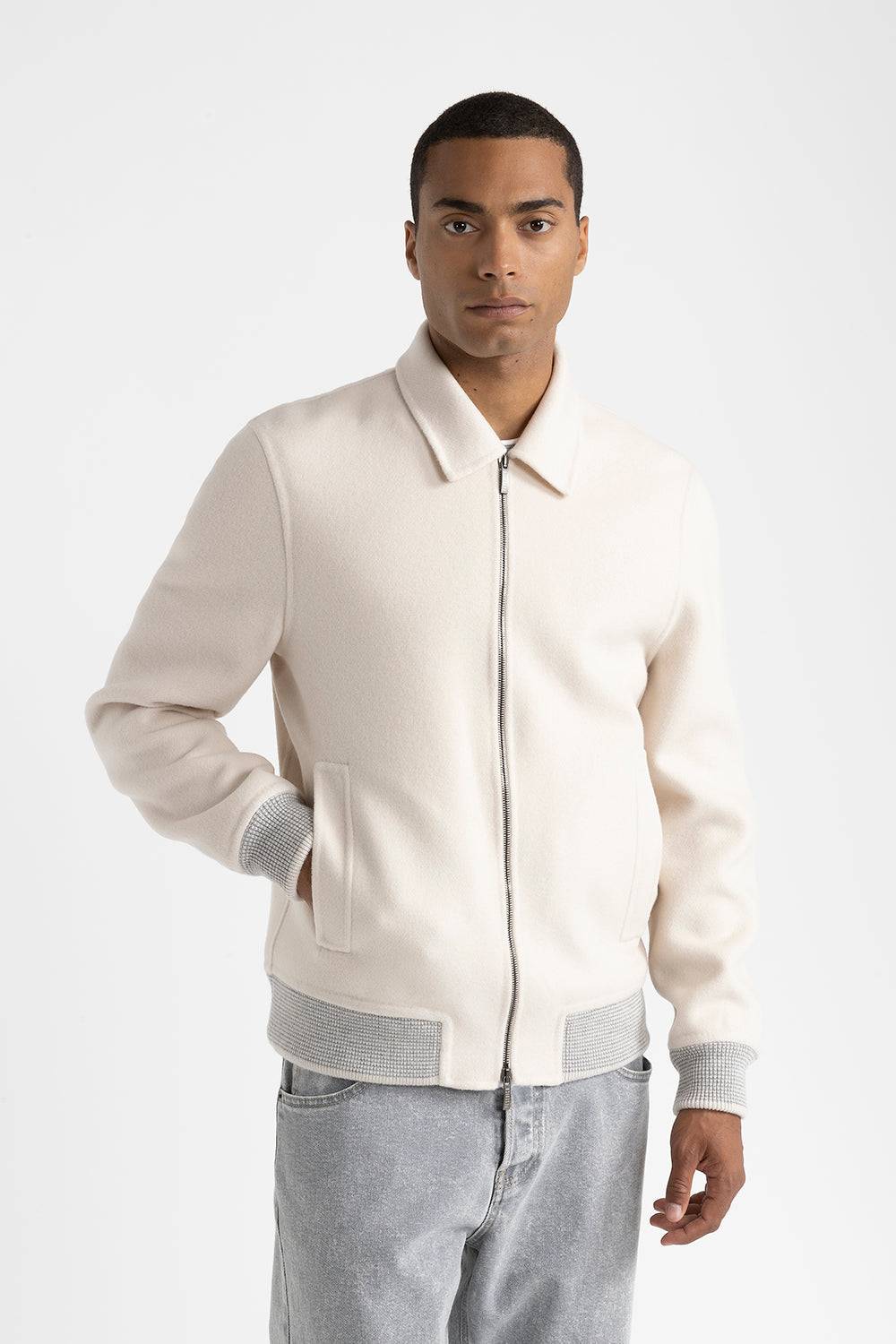 Peserico Giubbino in panno double di lana cashmere