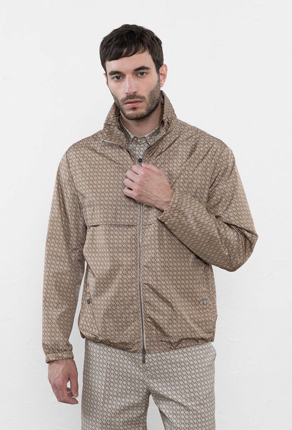 Peserico Giubbino in popeline di nylon stampato