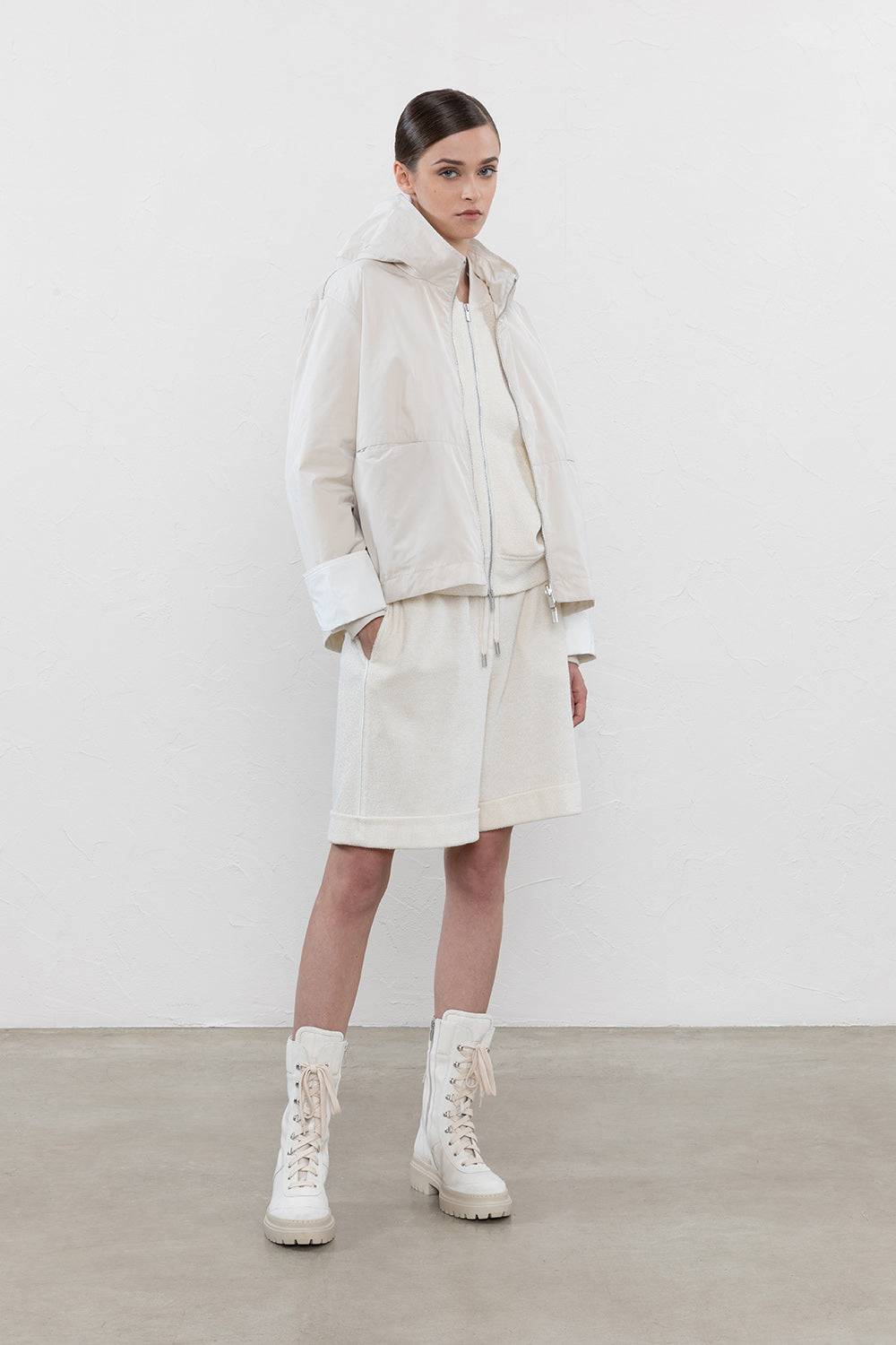 Peserico Giubbino Reversibile In Taffetà Tecnico