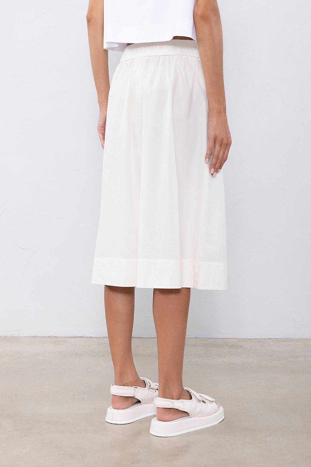 Peserico Gonna In Popeline Di Cotone