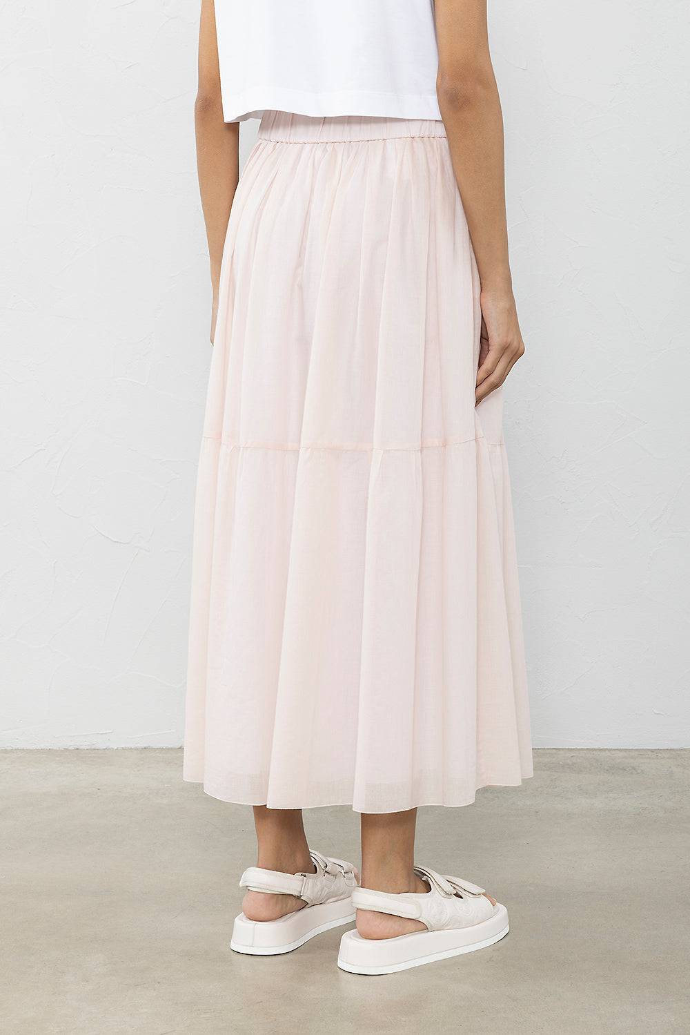 Peserico Gonna In Voile Di Puro Cotone