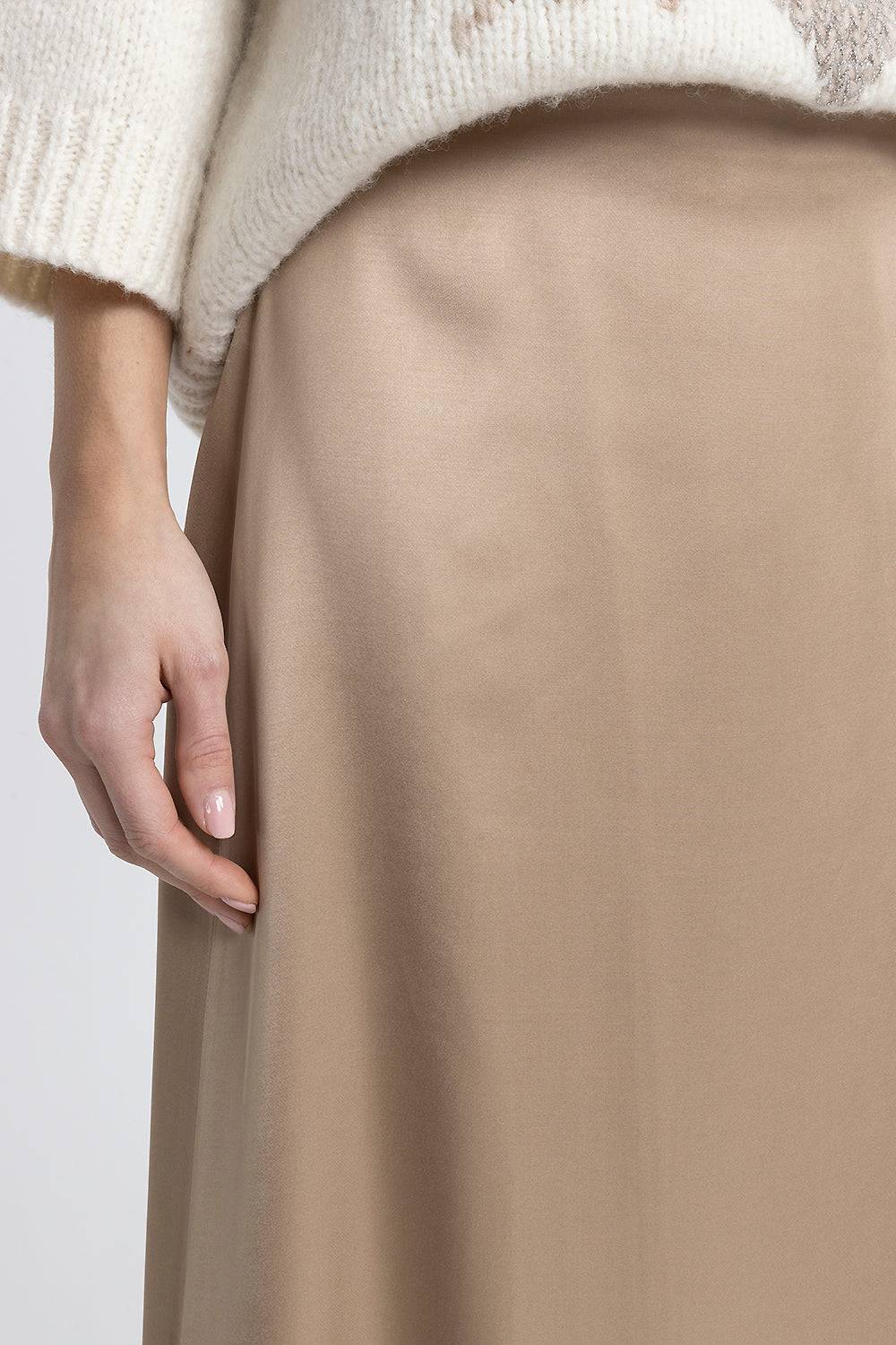 Peserico Gonna Lunga In Raso Di Viscosa