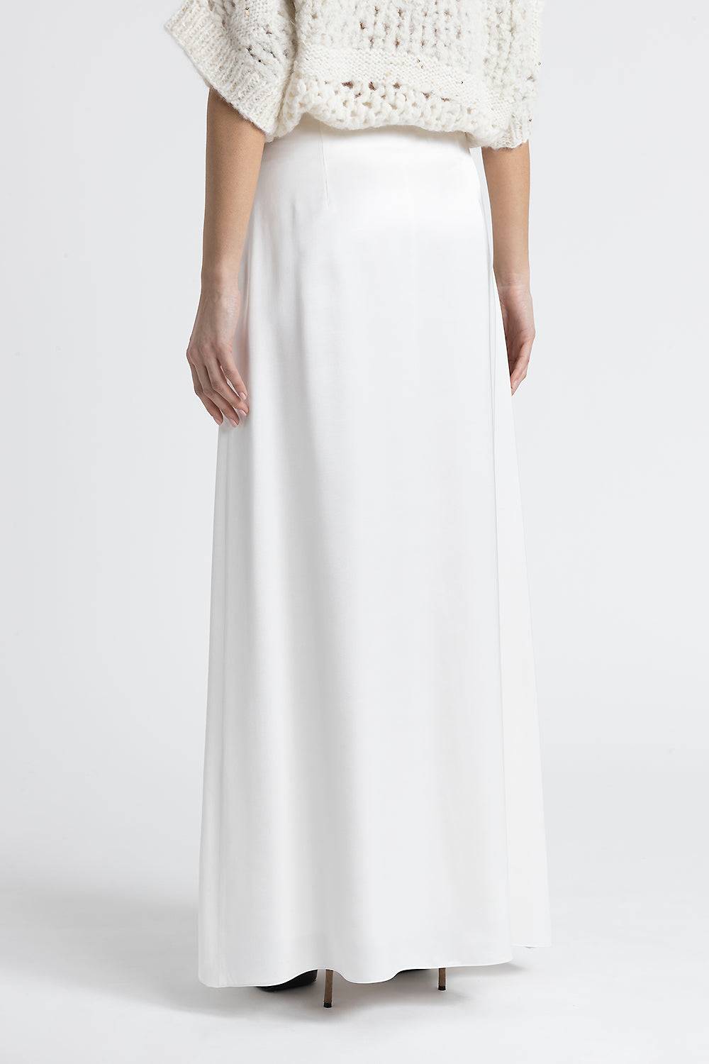 Peserico Gonna Lunga In Raso Di Viscosa