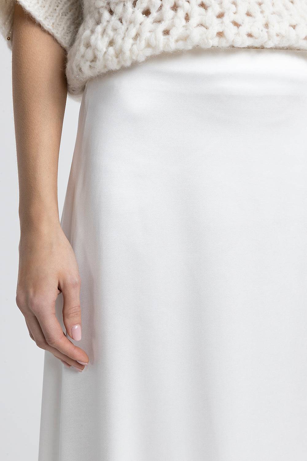 Peserico Gonna Lunga In Raso Di Viscosa