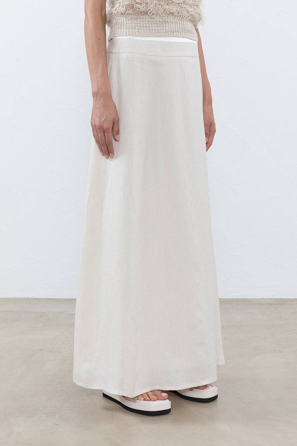Peserico Gonna lunga in tela di puro lino