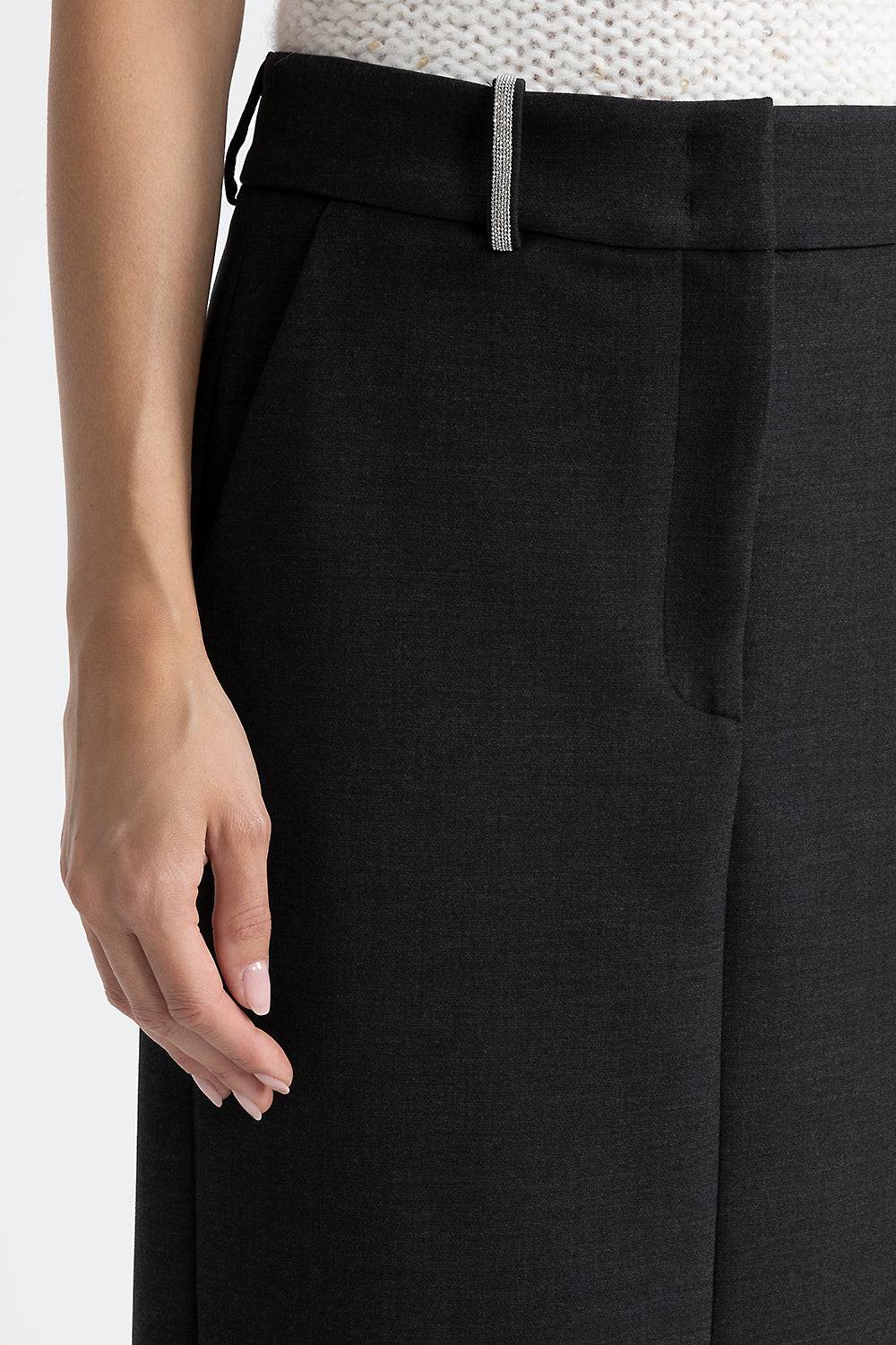 Peserico Gonna Lunga In Tela Tecnica Double