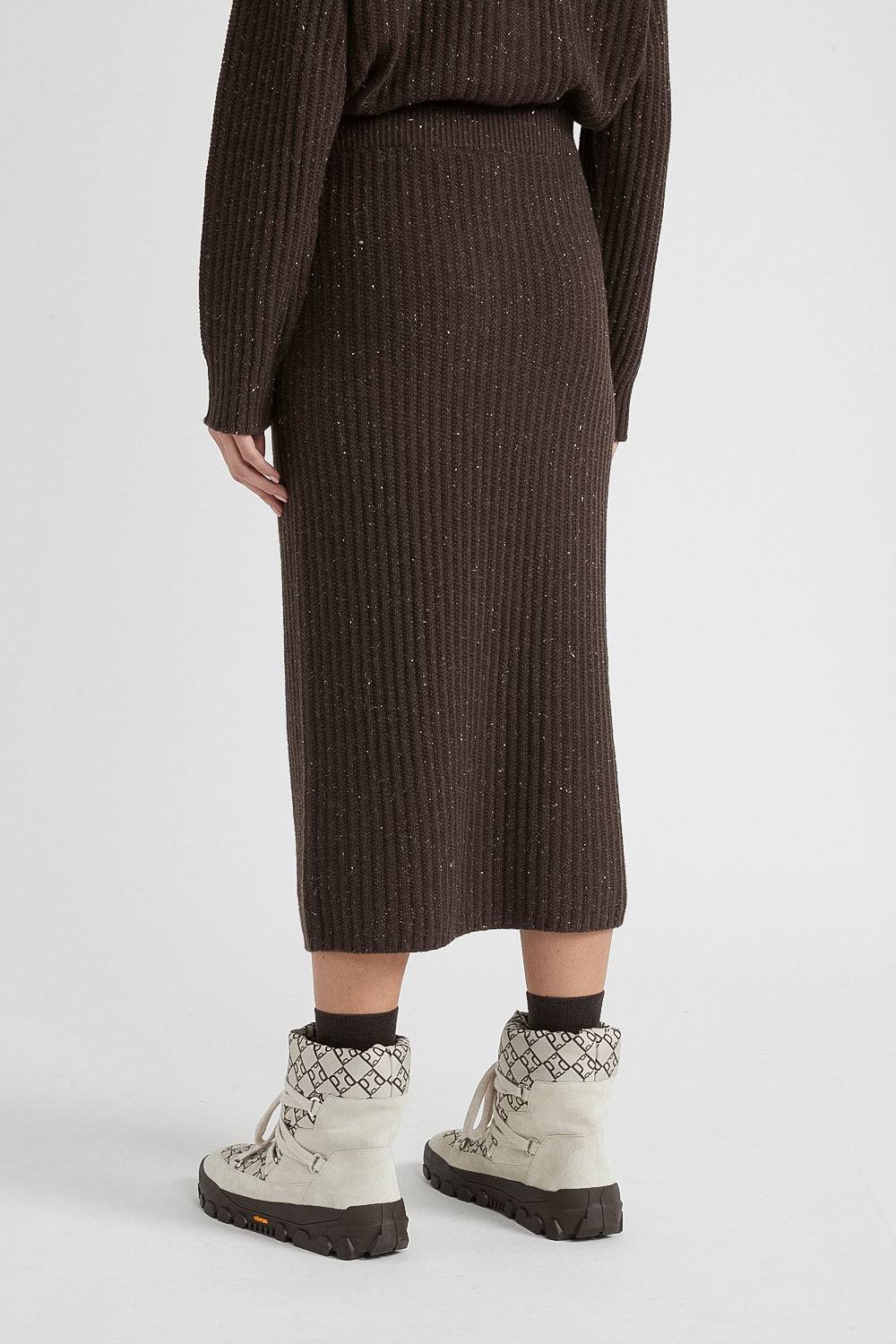 Peserico Gonna Midi In Lana, Seta, Cashmere E Lurex