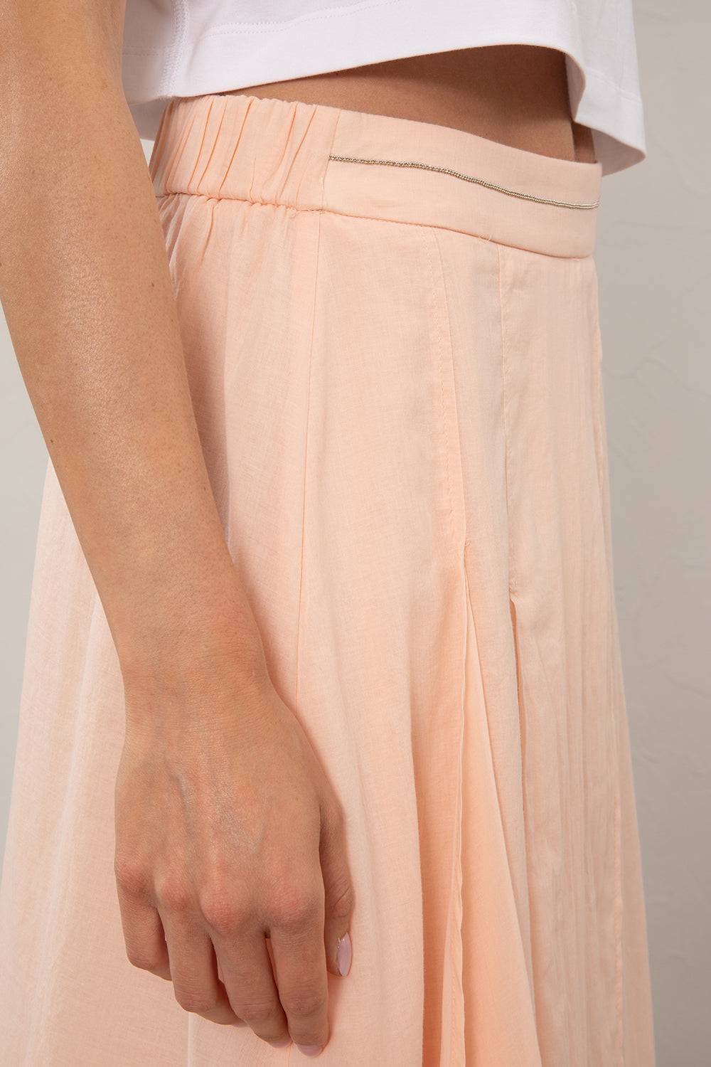 Peserico Gonna Midi In Voile Di Puro Cotone