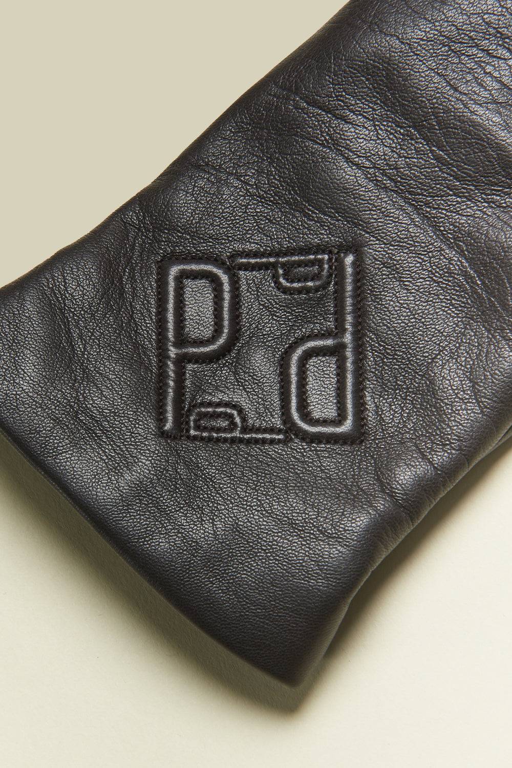 Peserico Guanti In Vera Pelle Ricamati E Cashmere