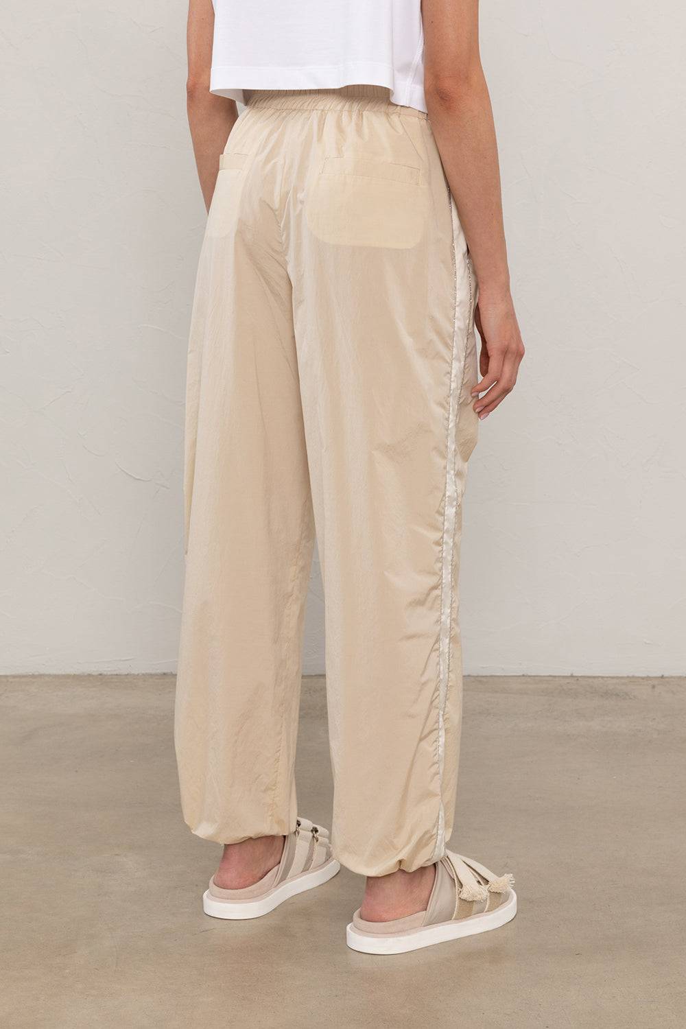 Peserico Jogger In Popeline Di Misto Cotone