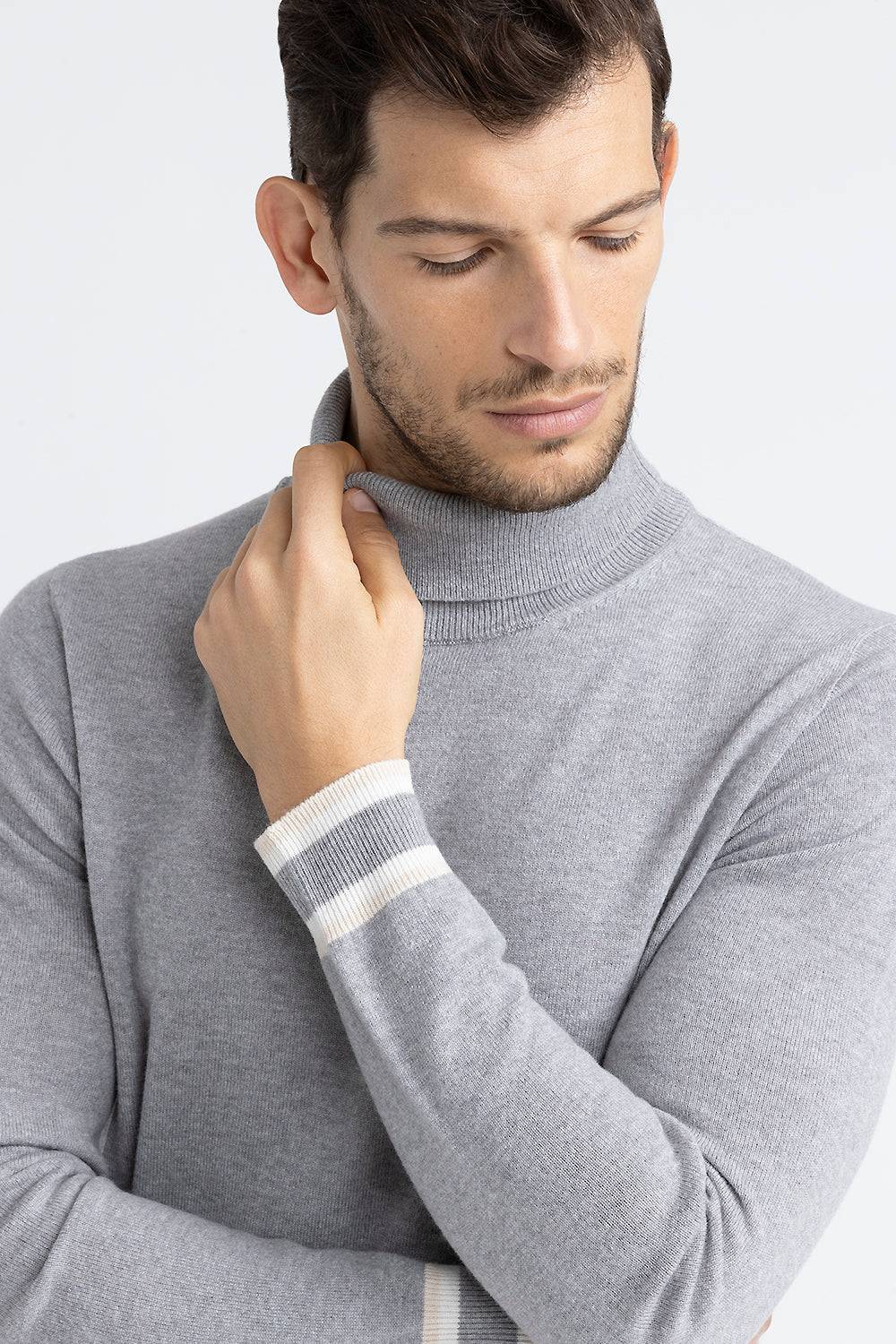 Peserico Maglia Collo Alto In Lana, Seta E Cashmere