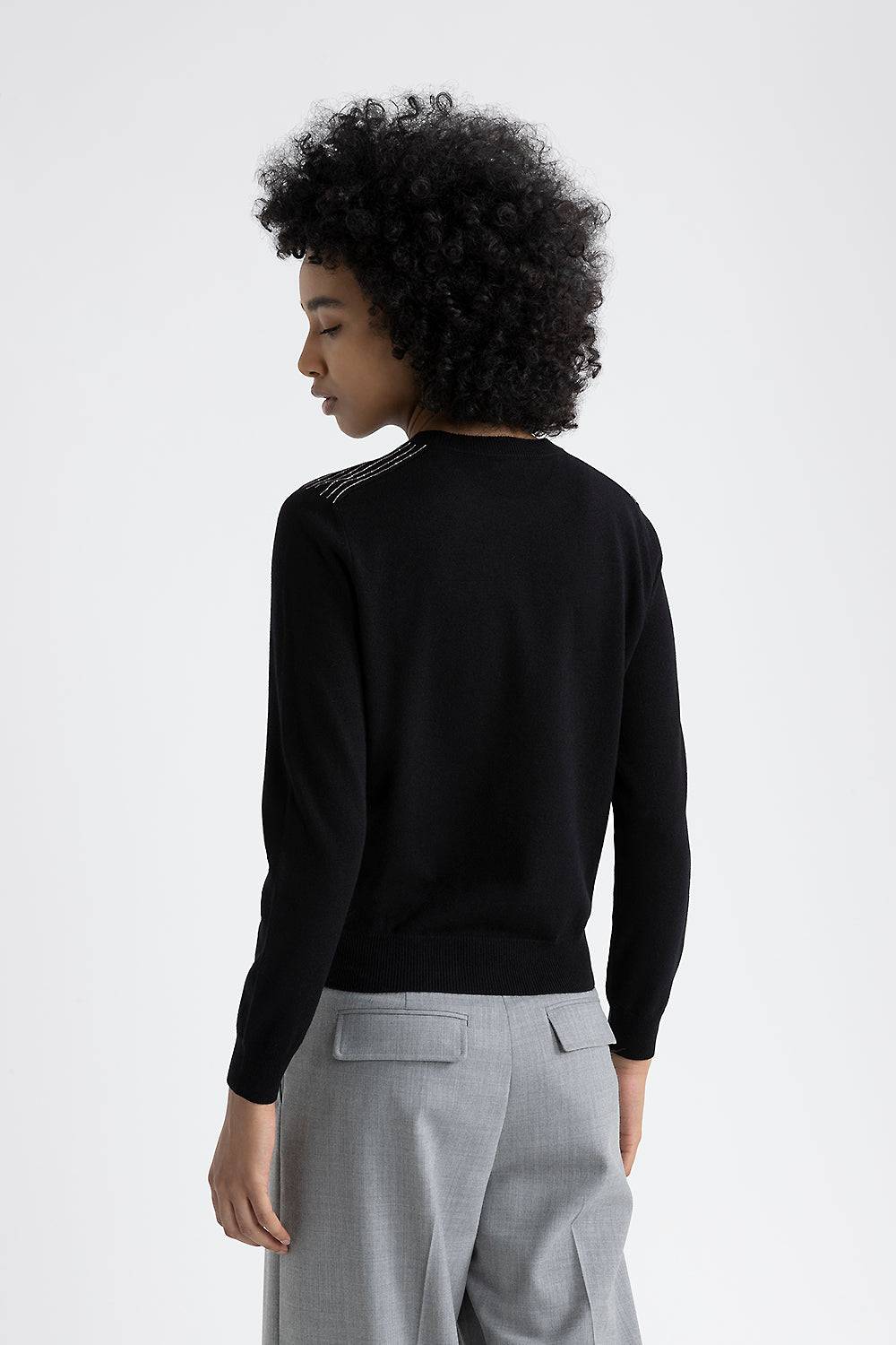 Peserico Maglia Giracollo In Lana, Seta E Cashmere