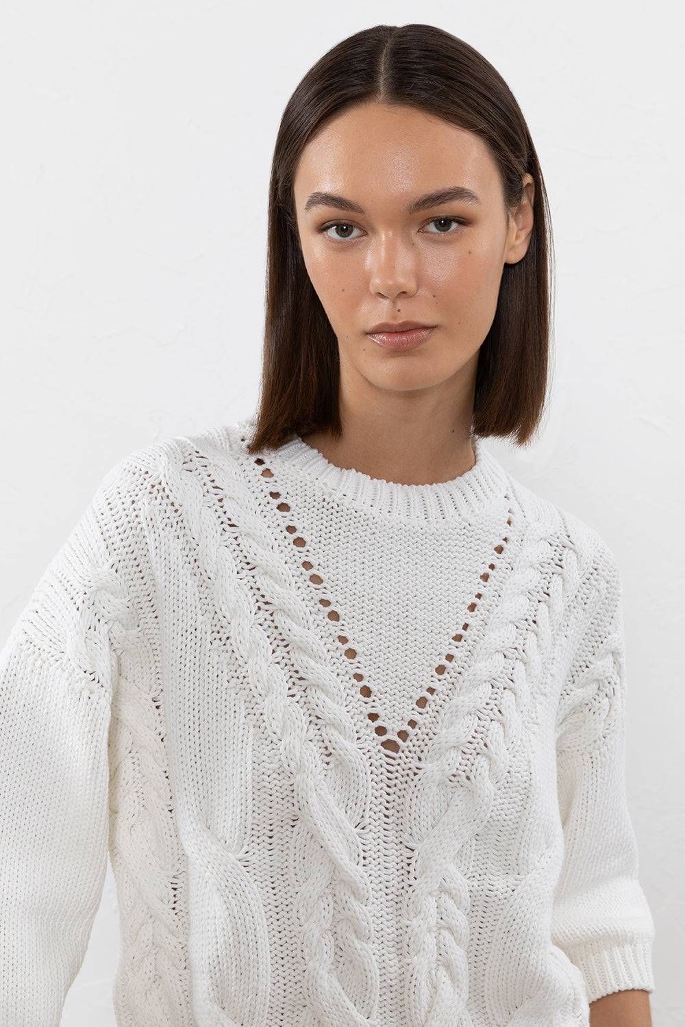 Peserico Maglia In Fettuccia Di Puro Cotone