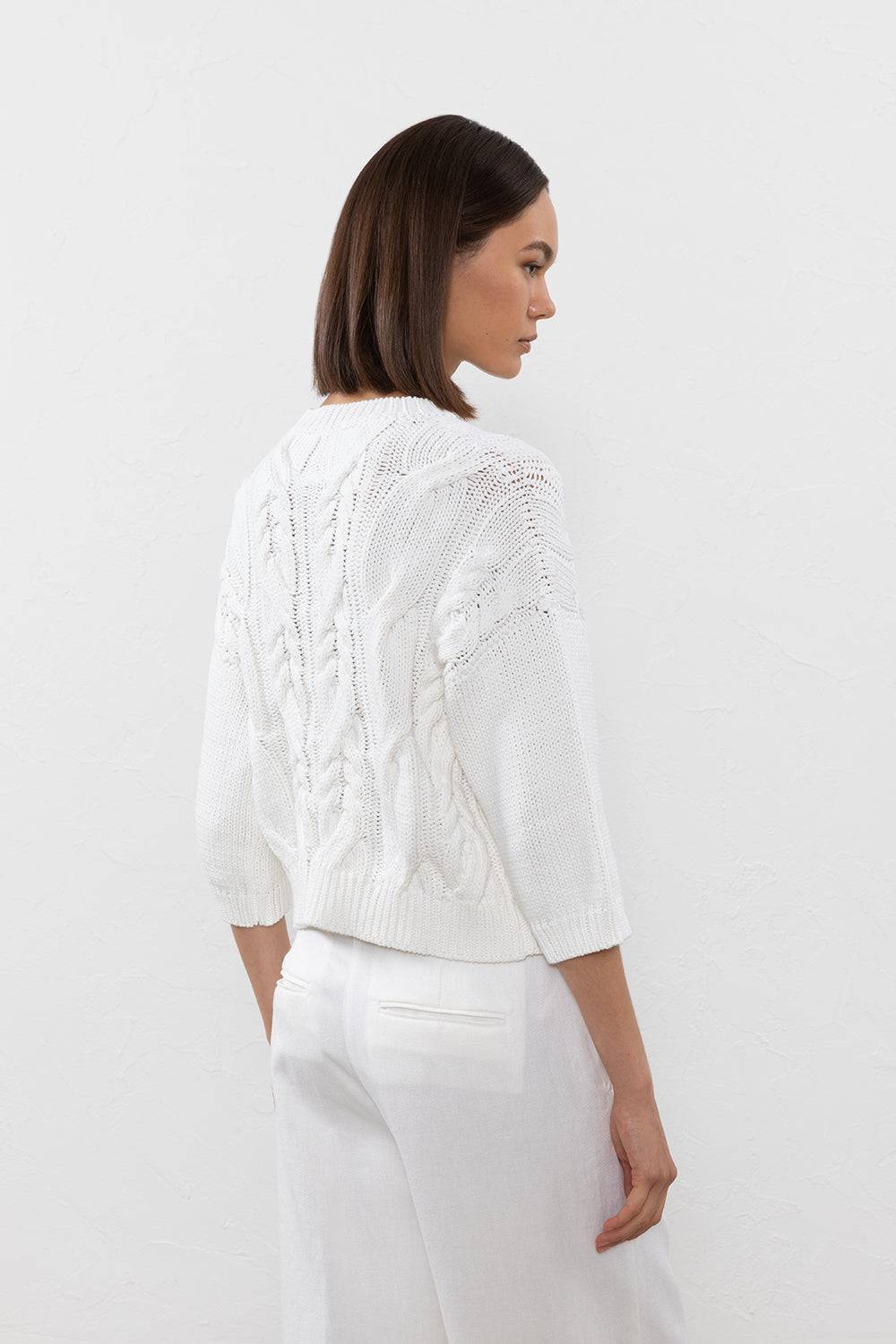 Peserico Maglia In Fettuccia Di Puro Cotone