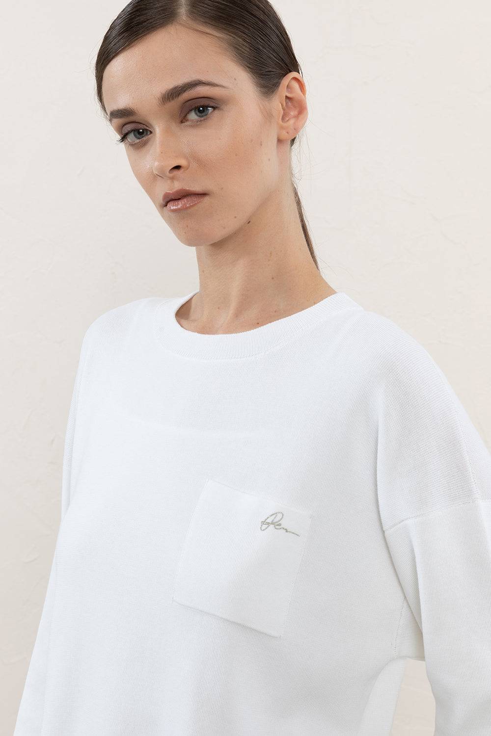 Peserico Maglia In Filato Cotone Egitto