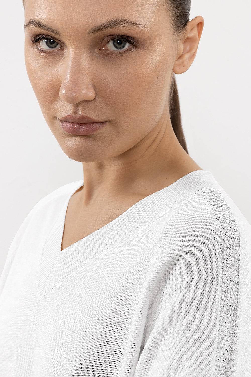 Peserico Maglia In Filato Di Lino Cotone Crepe