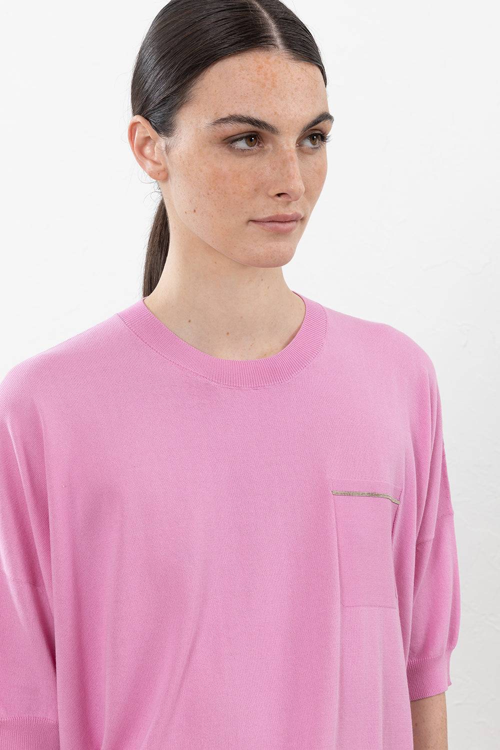 Peserico Maglia In Filato Di Puro Cotone Crepe