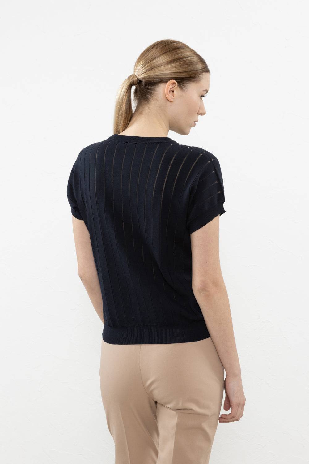 Peserico Maglia In Filato Di Puro Cotone Crepe