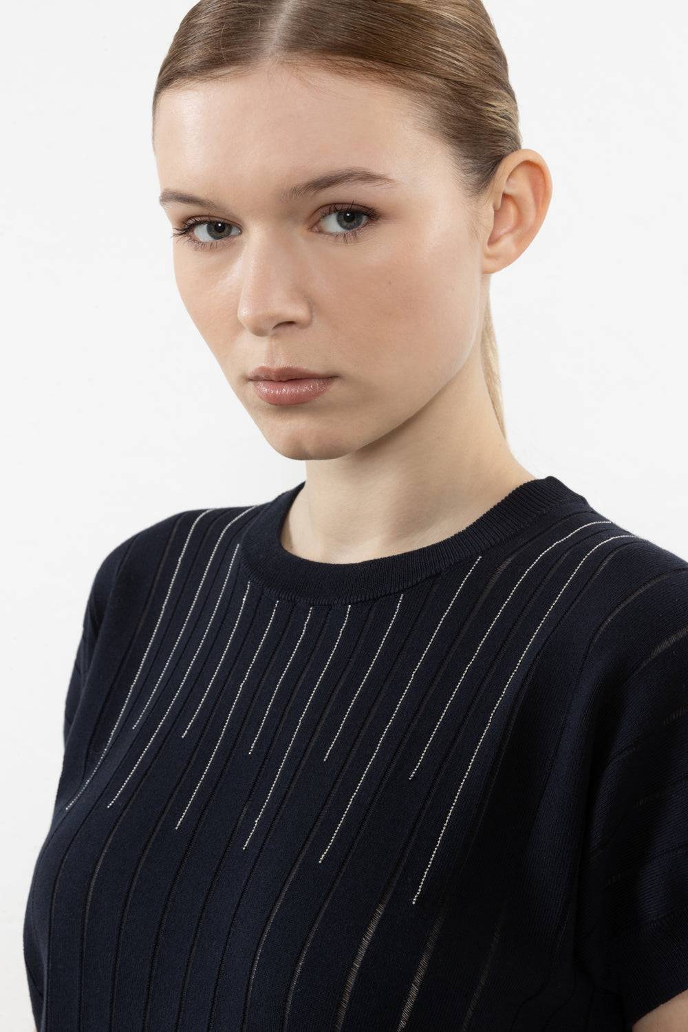 Peserico Maglia In Filato Di Puro Cotone Crepe