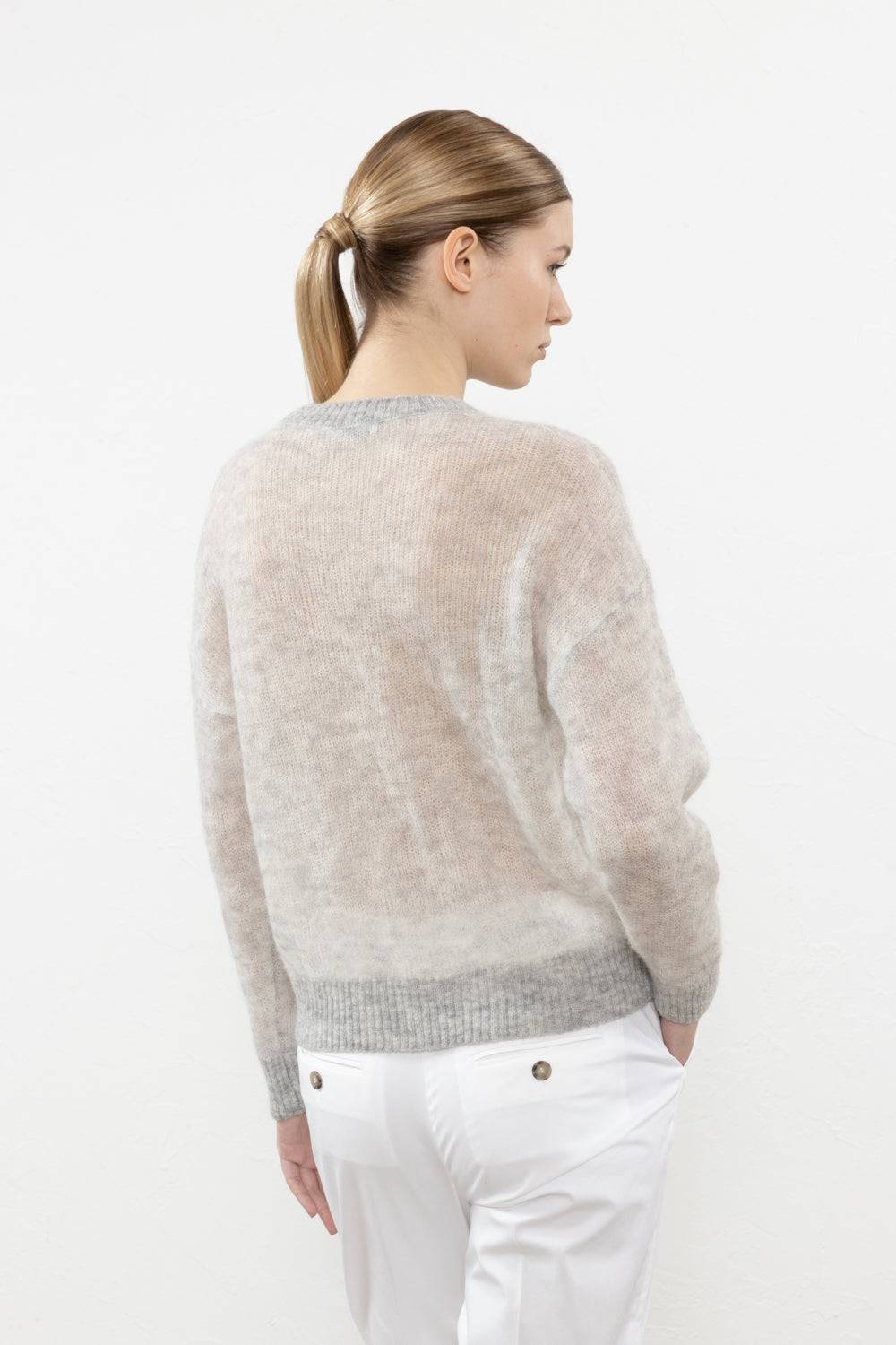 Peserico Maglia In Filato Nuvola Misto Alpaca Suri