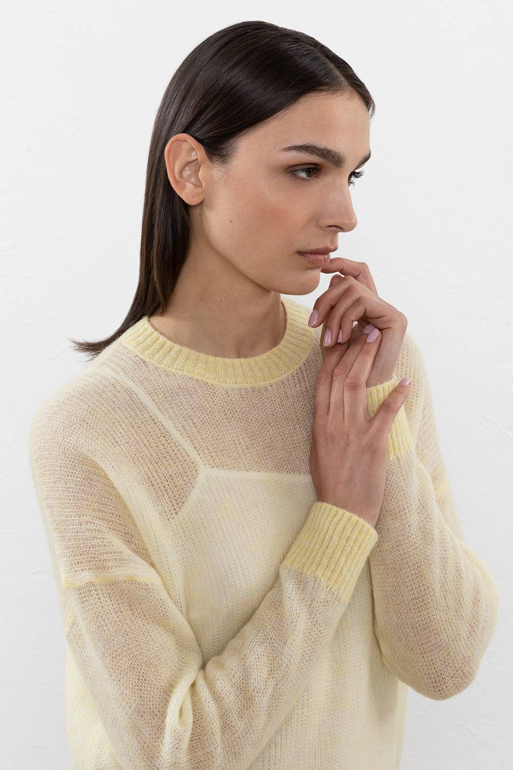 Peserico Maglia In Filato Nuvola Misto Alpaca Suri