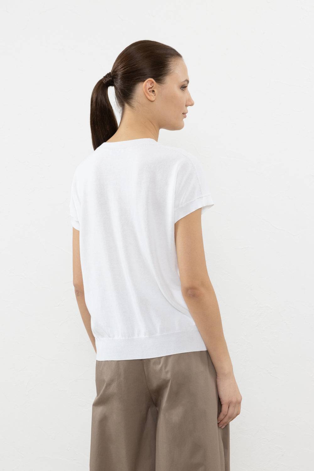 Peserico Maglia In Filato Puro Cotone