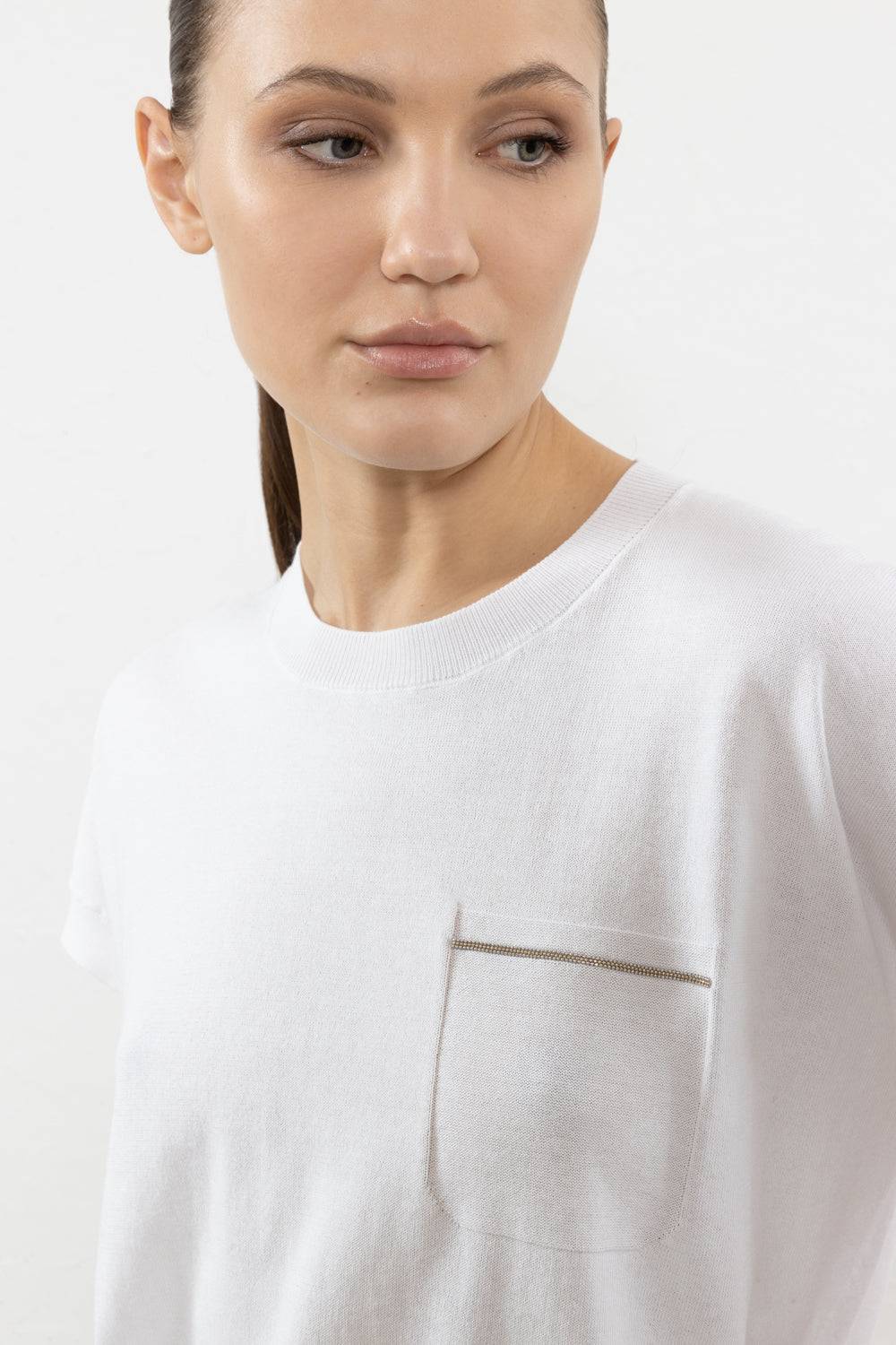 Peserico Maglia In Filato Puro Cotone