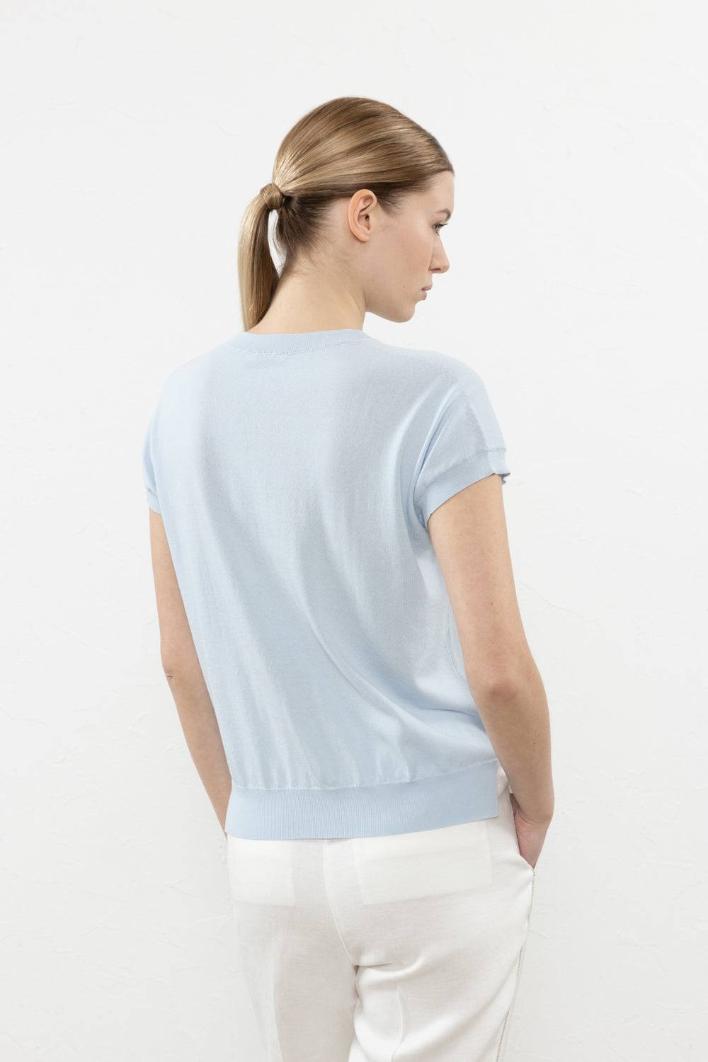 Peserico Maglia In Filato Puro Cotone