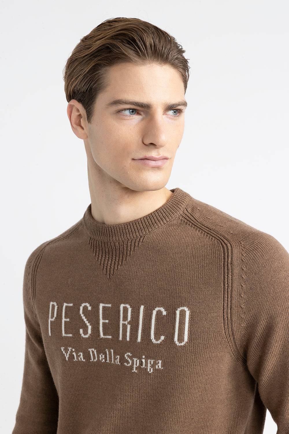 Peserico Maglia In Pura Lana Merinos Extrafine