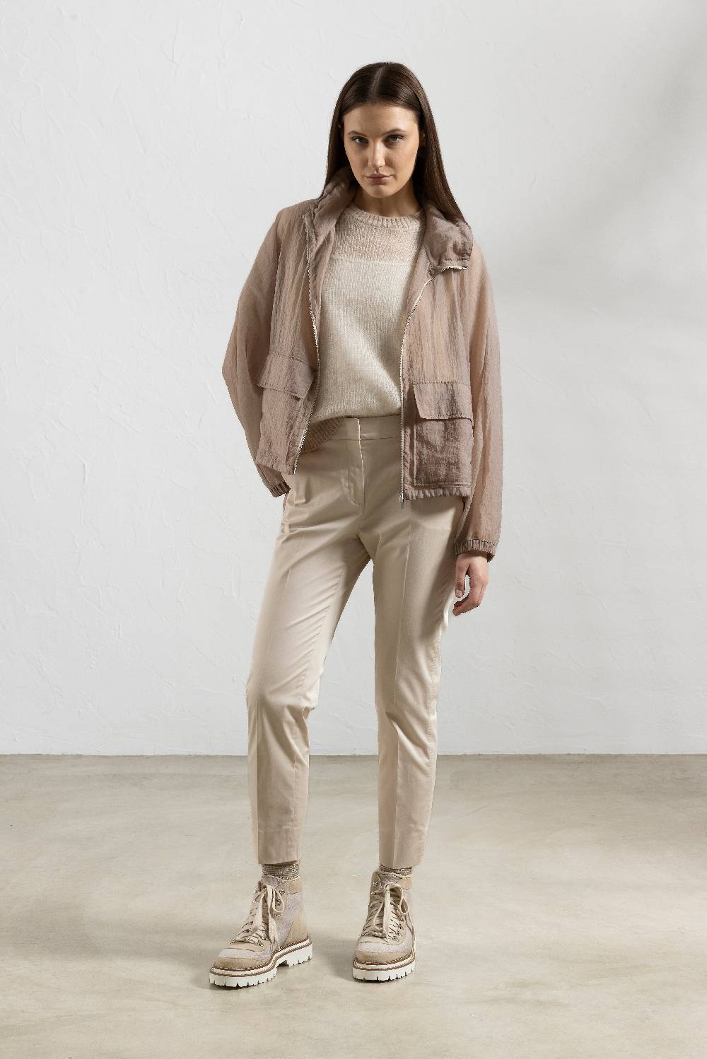 Peserico Maglia Maniche Corte In Alpaca Suri