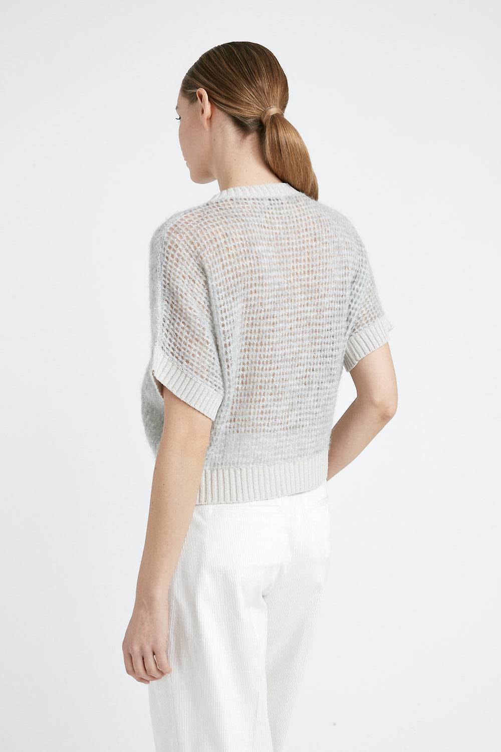 Peserico Maglia Maniche Corte In Lana E Lurex