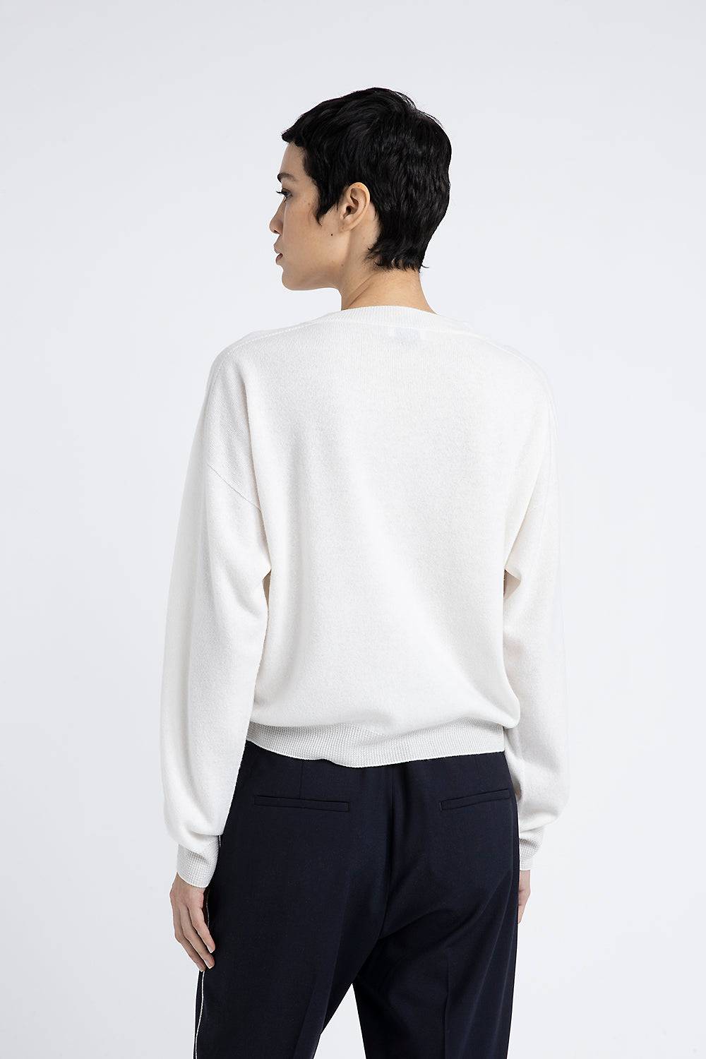 Peserico Maglia Scollo A V In Puro Cashmere