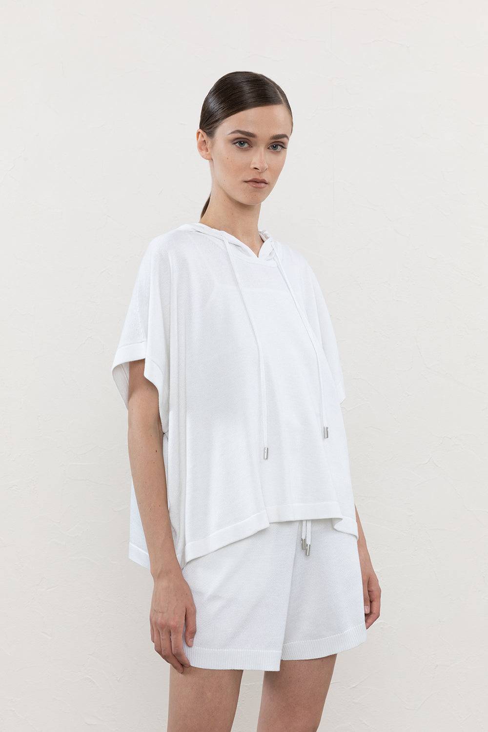 Peserico Mantella con cappuccio in cotone Egitto