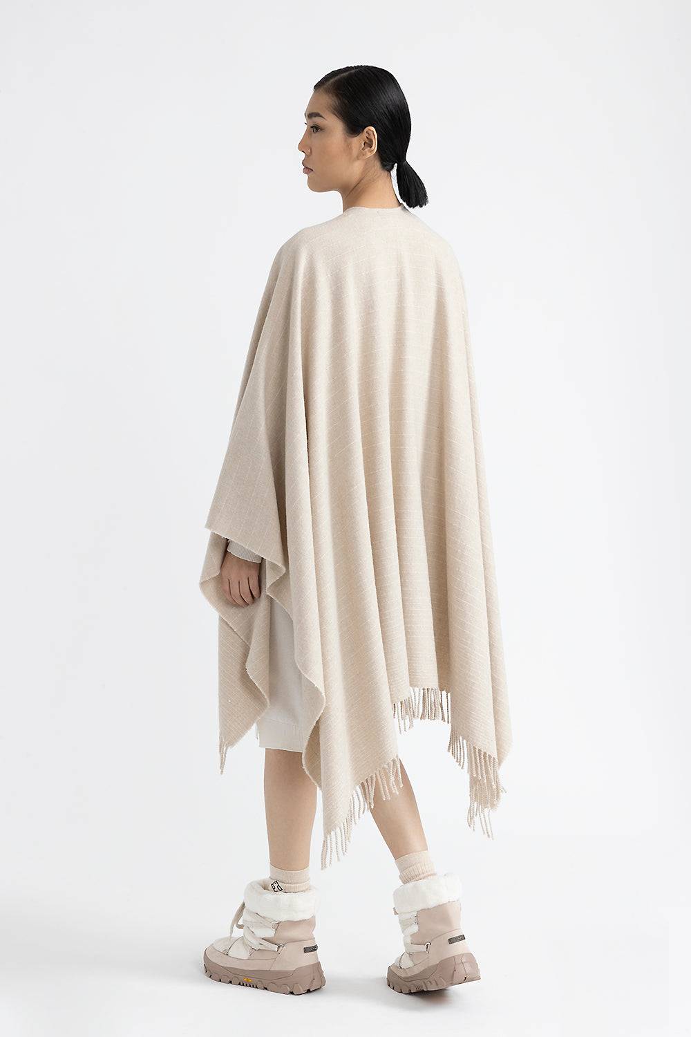 Peserico Mantella In Lana, Cashmere E Paillettes