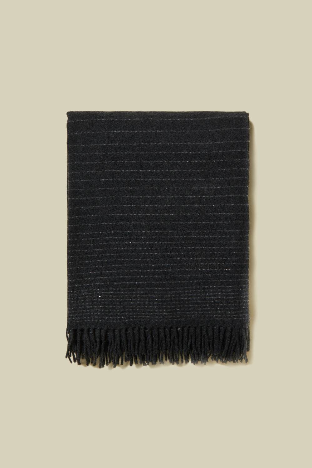 Peserico Mantella in lana, cashmere e paillettes