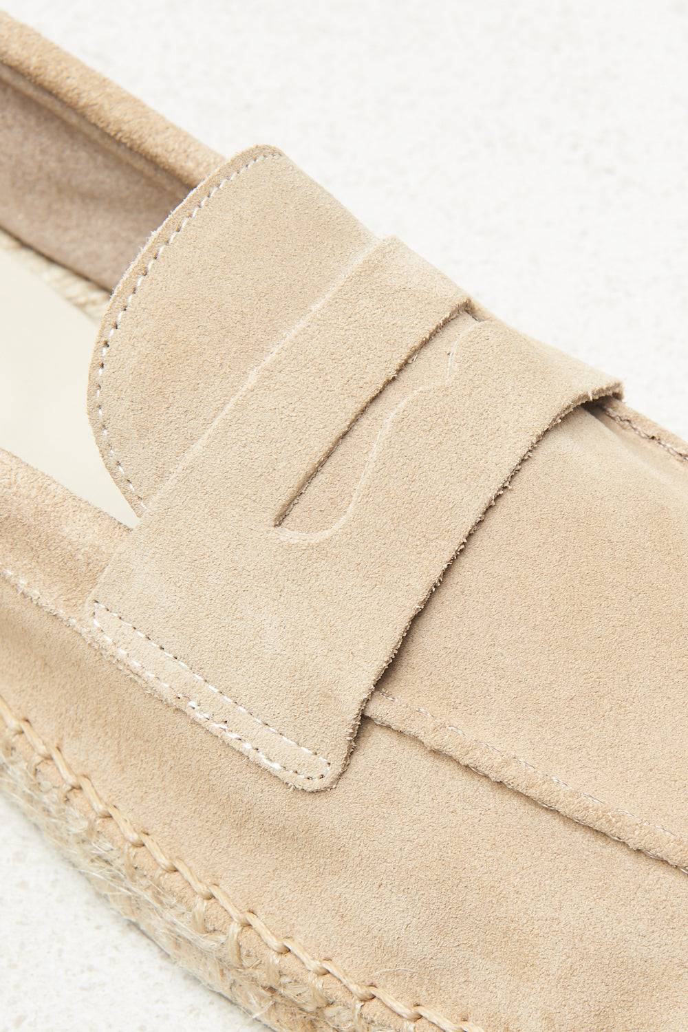 Peserico Mocassino Espadrillas In Pelle E Juta